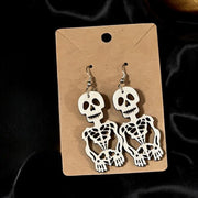 Wooden Skeleton Earrings