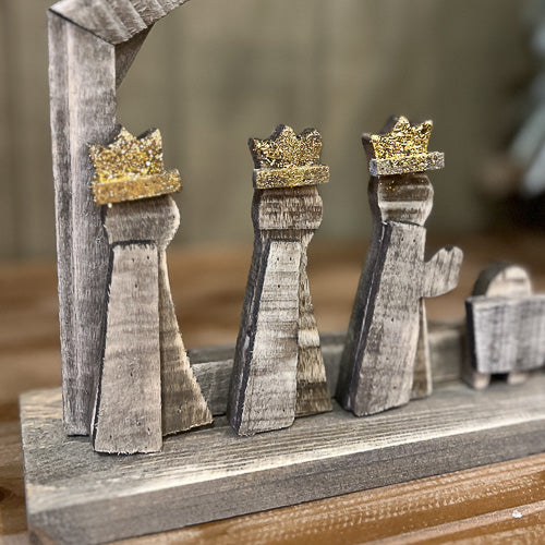 Layered Wood Nativity