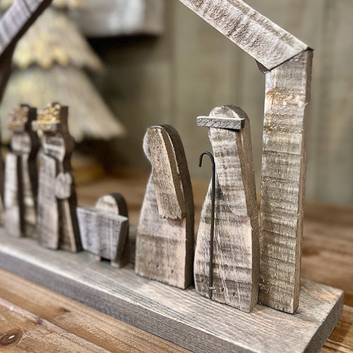 Layered Wood Nativity