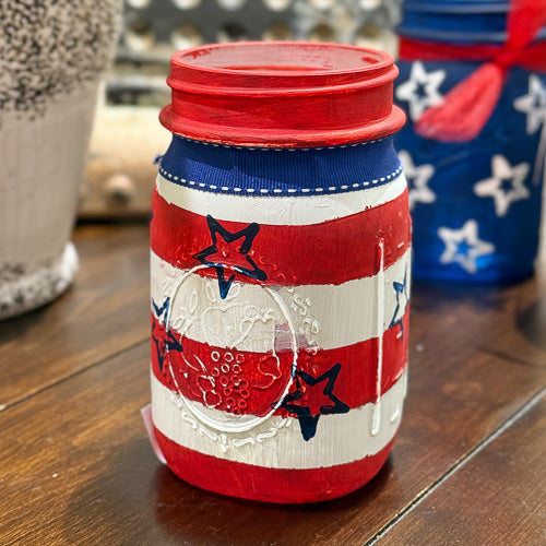 Patriotic Mason Jar
