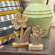 Carved Mango Wood Flower