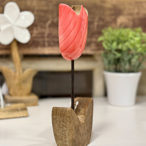 Mango Wood Flower