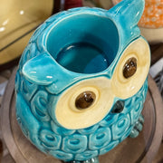 Turquoise Owl Candleholder