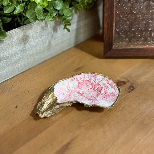 Decoupaged Oyster Shell