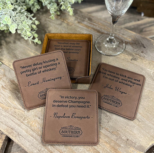 Drinking Quote Party Coasters
