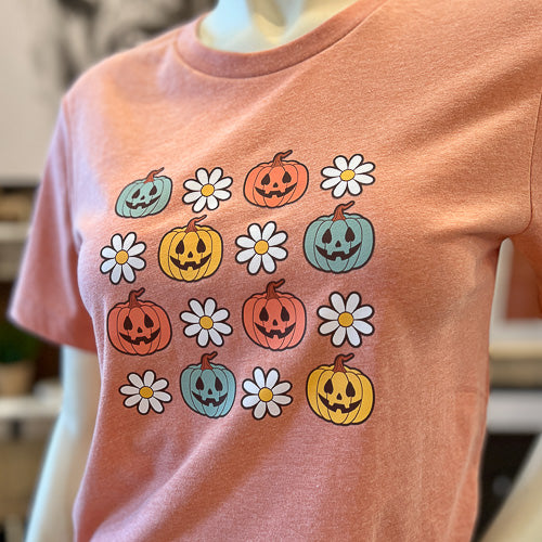 Jack-O-Lanterns & Daisies Tee