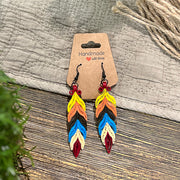 Paper Feather Earrings