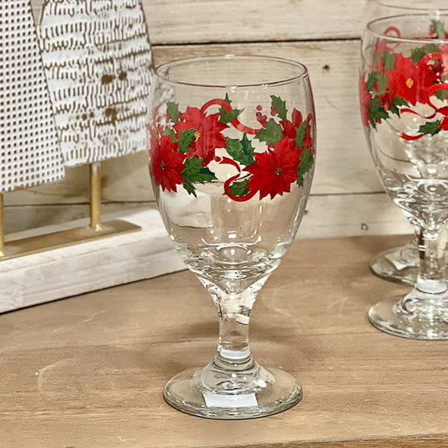 Poinsettia Glass