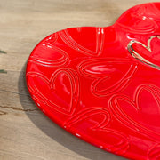 Embossed Red Heart Plate