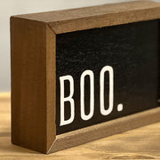 Boo Wooden Framed Sign