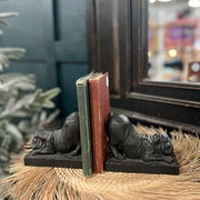 Bulldog Bookends and Books