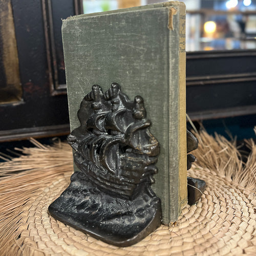 Ship Bookends and Books