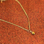 Tiger's Eye Drop Charm Necklace