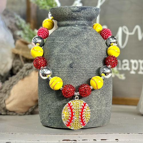 Sports Themed Chunky Necklace
