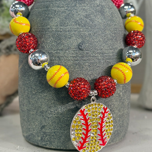 Sports Themed Chunky Necklace
