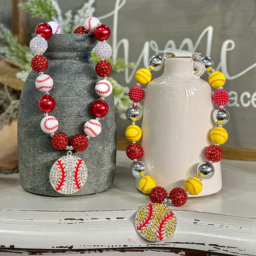 Sports Themed Chunky Necklace