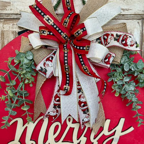 Red Merry Christmas Door Hanger