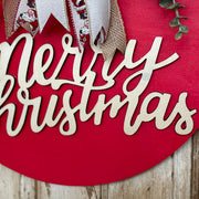 Red Merry Christmas Door Hanger
