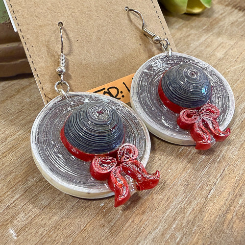 Summer Hat Earrings