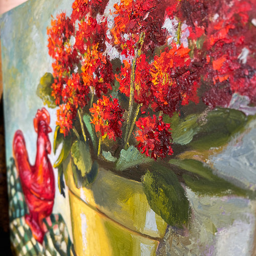 Canvas Rooster Painting