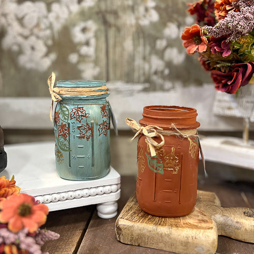 Painted Fall Jar