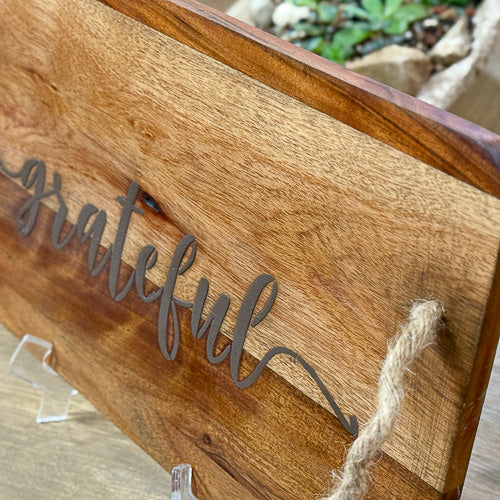 Grateful Wooden Tray