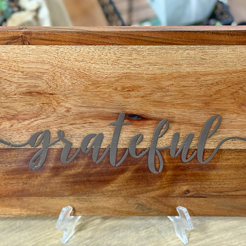 Grateful Wooden Tray