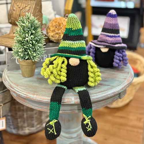 Crocheted Witch Gnome