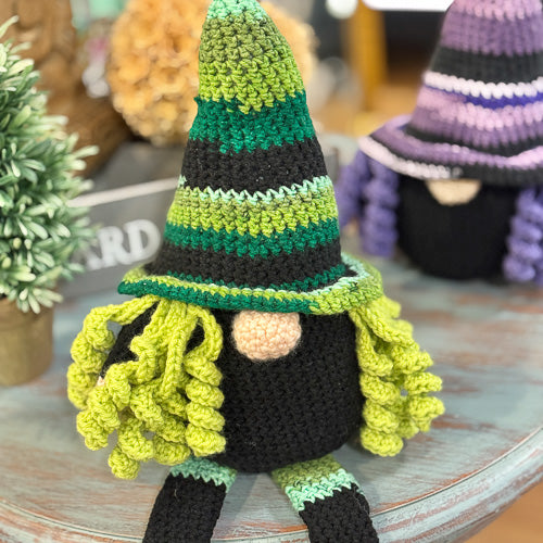 Crocheted Witch Gnome