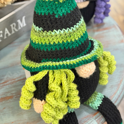 Crocheted Witch Gnome