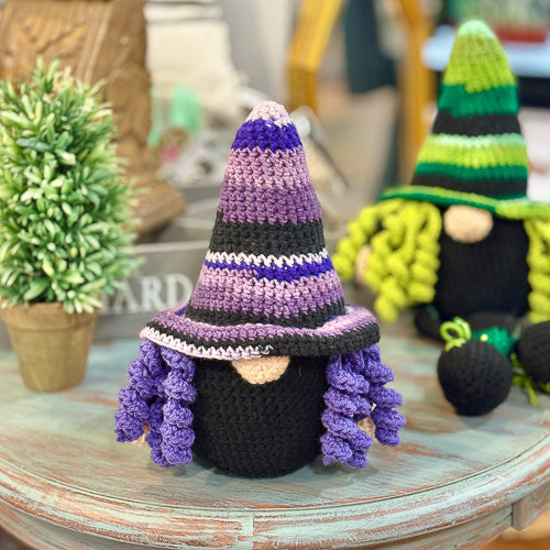 Crocheted Witch Gnome