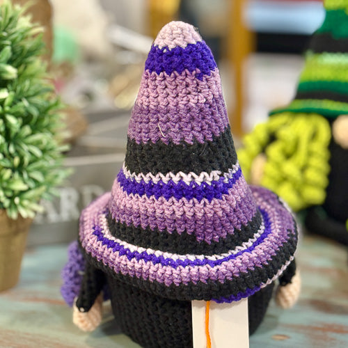 Crocheted Witch Gnome