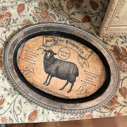 Silver Tray with Sheep Photo