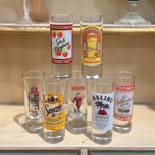 Liquor Themed Shot Glasses
