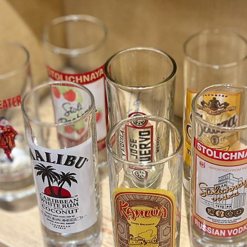 Liquor Themed Shot Glasses