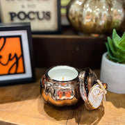 Small Amber Pumpkin Candle