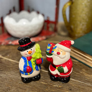 Santa And Snowman Salt And Pepper Shaker