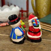 Santa And Snowman Salt And Pepper Shaker
