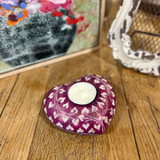 Soapstone Heart Tealight Holder