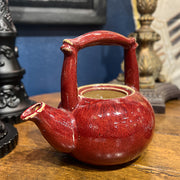 Red Stoneware Tea Pot