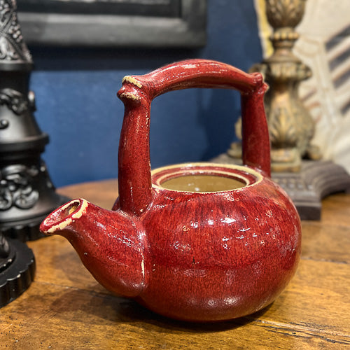 Red Stoneware Tea Pot