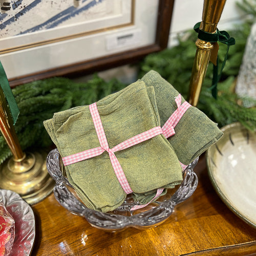 Green Linen Napkins