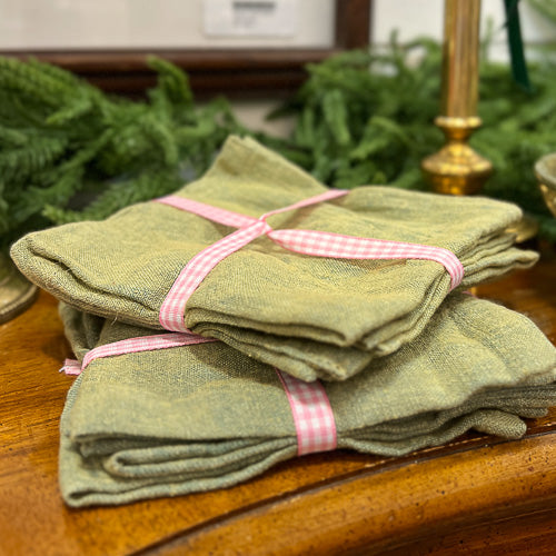 Green Linen Napkins