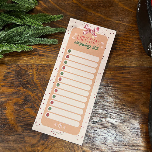 Christmas Shopping List Pad