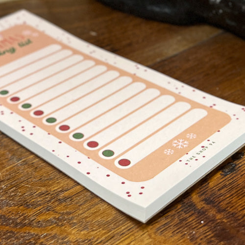Christmas Shopping List Pad