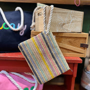 Striped Beach Wristlet