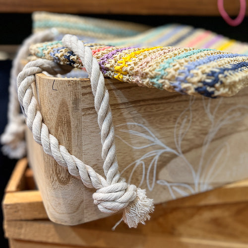 Striped Beach Wristlet