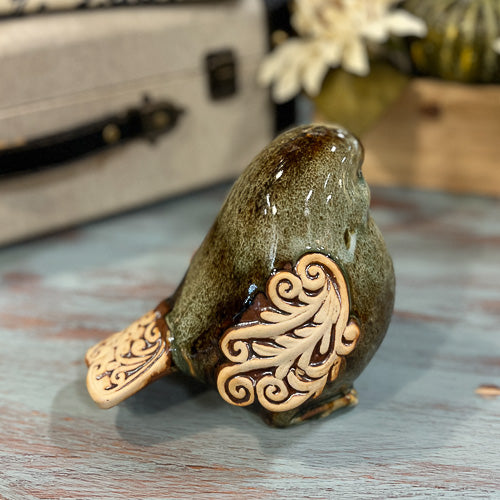 Stoneware Green Bird