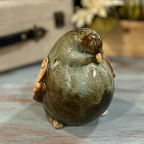 Stoneware Green Bird