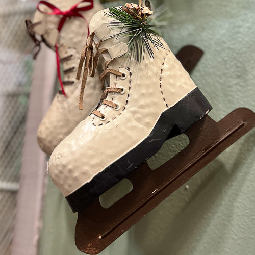 Metal Ice Skates Decor